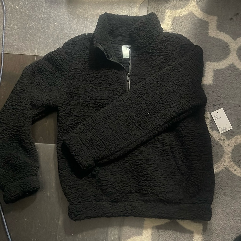 So Sherpa Black Pull Over New w/ Tags